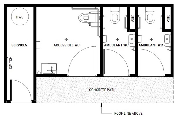 Floor designs for Glenlyon toilets
