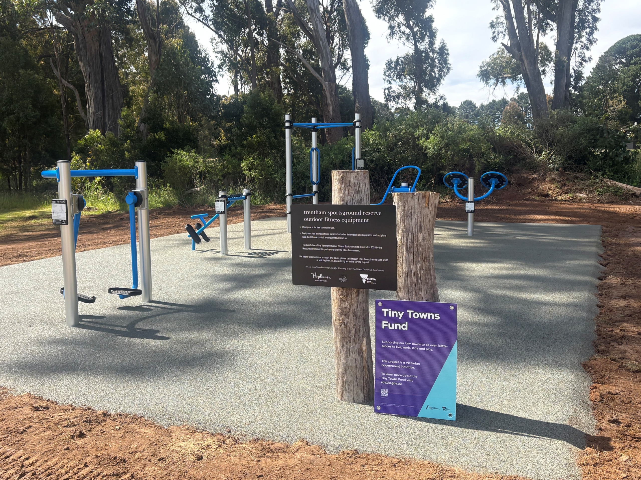 Photo of the outdoor fitness pod.
