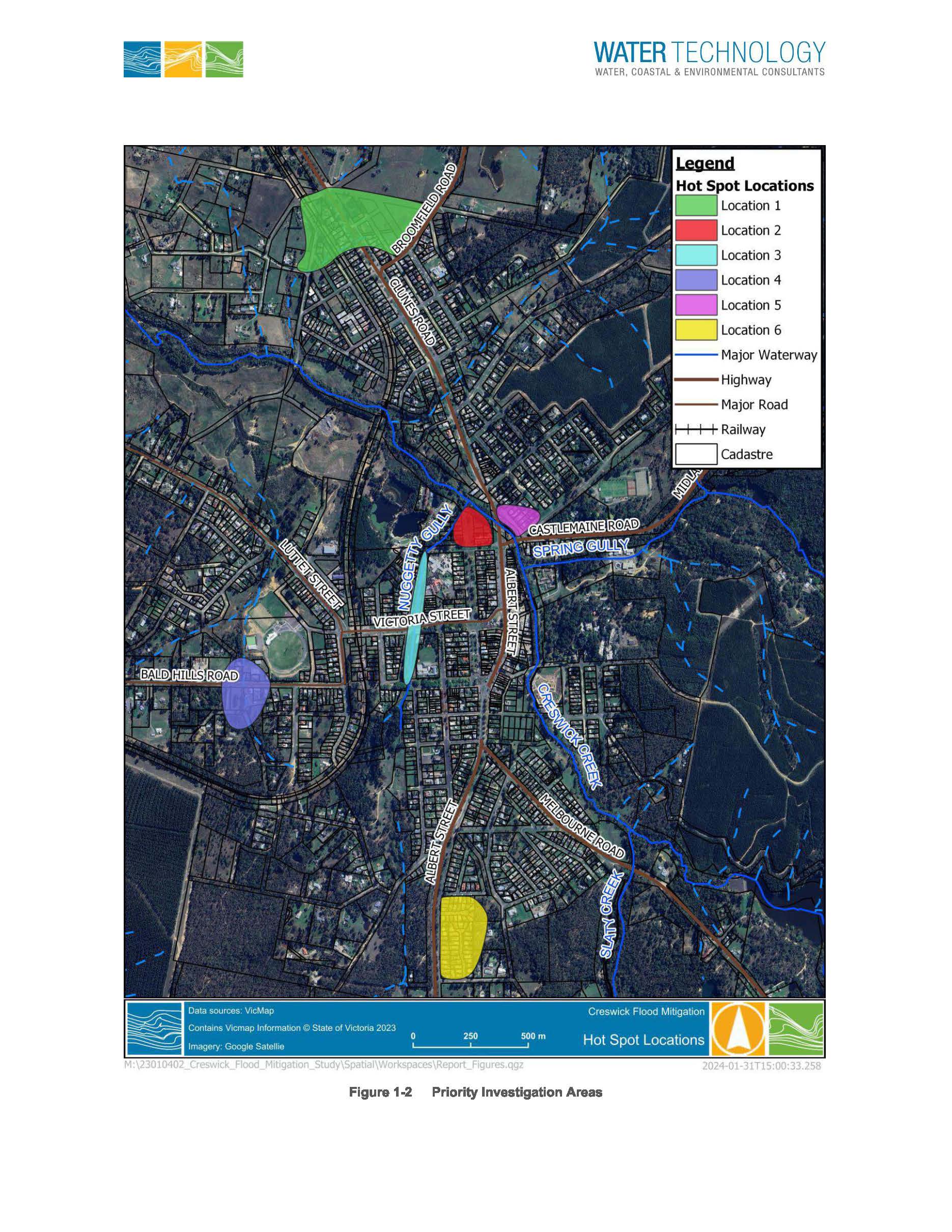 Map of the flood mitigation location